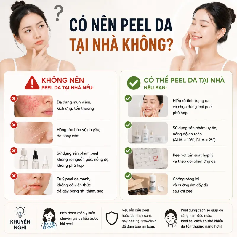 Có Nên Peel Da Tại Nhà Không
